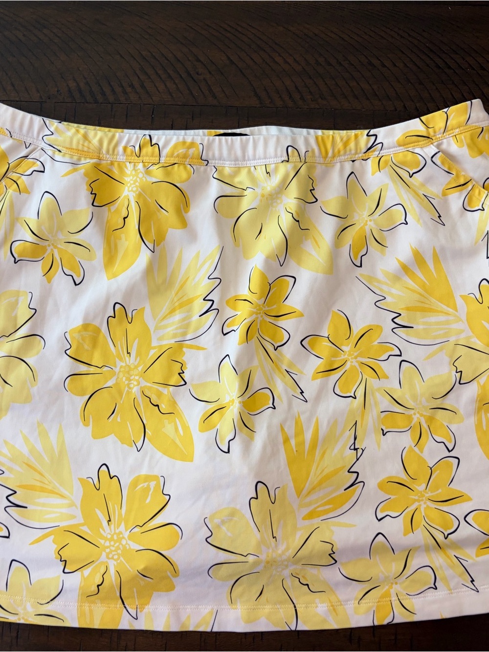 bolle White and Yellow Floral Tennis Skirt